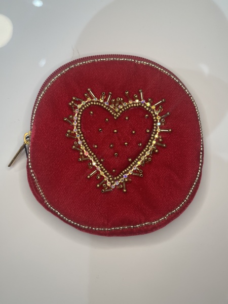 My Doris Round Heart Purse Pink